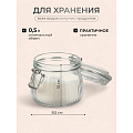 Банка для сыпучих продуктов, стекло, 0.5 л, 8.5х8.5х10 см, с крышкой, с бугельным замком, Страйп, Y4-9024 - фото 2