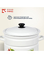 Кастрюля эмалированная сталь, 10 л, крышка сталь, цилиндрическая, Керченский металлургический завод, Палитра вкуса, 41804-222/6-У2, белая - фото 6