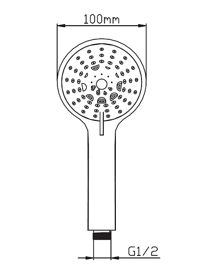 Лейка для душа, ABS пластик, 1/2 '', 5 режимов, Potato, P072