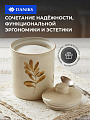 Банка для сыпучих продуктов, доломит, 0.55 л, 10х10х13 см, с крышкой, Daniks, Pollen - фото 4