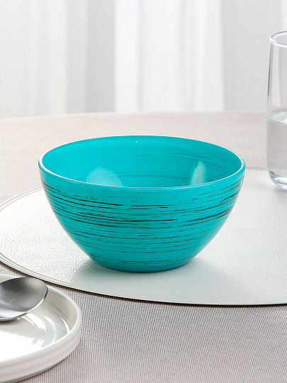 Салатник стекло, круглый, 16х8 см, 0.7 л, средний, Торнадо МИКС, Декостек, 425/1-Н "Торнадо" МИКС, в ассортименте