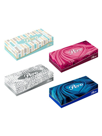 Салфетки Pero, Non-stop, 100 шт, 2 слоя, 20х20 см, в ассортименте, 445