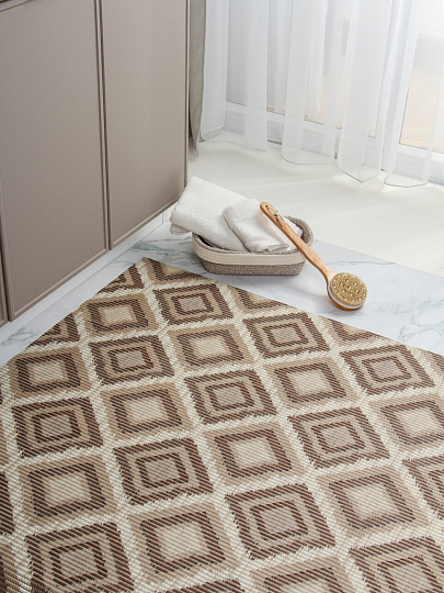 Коврик для ванной, антискользящий, 1.3х15 м, вспененный ПВХ, Вилина, 106BR