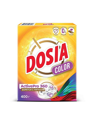 Стиральный порошок Dosia, 0.4 кг, автомат, для цветного белья, Color