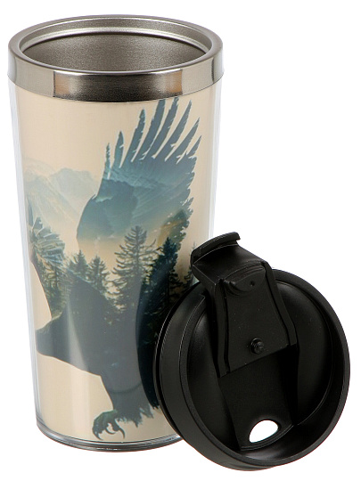 Термокружка пластик, 0.42 л, Daniks, колба нержавеющая сталь, FD-06-16-egl