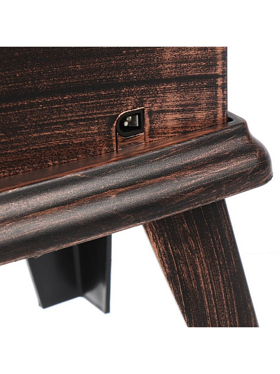 Фонарь декоративный 31х15х46.8 см, на ножках, USB шнур, АА 3шт, пластик, стекло, Камин, M120003