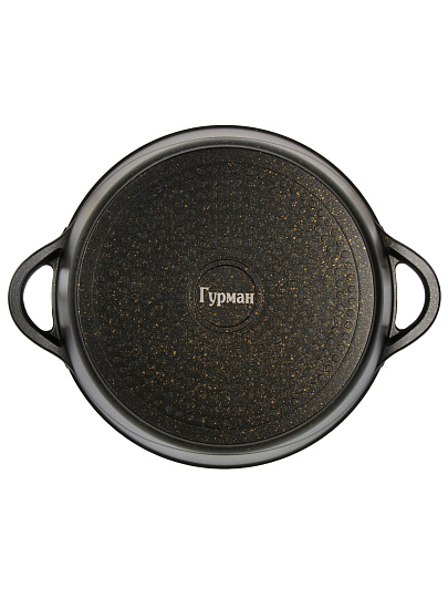 Кастрюля алюминий, антипригарное покрытие, 4 л, крышка стекло, Гурман, Eclipse, ГМк403ЭКИ, индукция