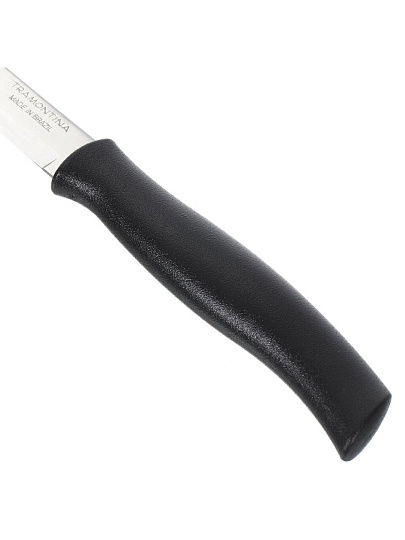 Нож кухонный Tramontina, Athus, для овощей, рукоятка черная, нержавеющая сталь, 8 см, рукоятка пластик, 23080/003-TR