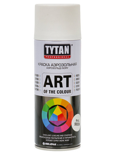 Эмаль аэрозольная, Tytan, Professional, универсальная, быстросохнущая, акриловая, матовая, беленая, RAL 9003М, 400 мл