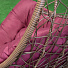 Подвесное кресло Кокон, 1-мест, 125х105х195 см, 100 кг, Груша, кофейное, ротанг, подушка бордовая, Y6-1803 - фото 3