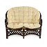 Мебель садовая Рузвельт, стол, 72 см, 2 кресла, 1 диван, подушка бежевая, 100 кг, 11/01 Б - фото 4