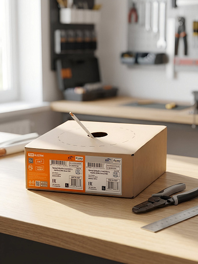 Кабель ПуГВнг(А)-LS, 1х0.5 мм², 250 м, медь, в коробке, ГОСТ, белый, TDM Electric, SQ0124-1457
