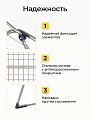 Сушилка для белья напольная, полотно 18 м, 170х54х106 см, складная, 18 прутьев, 18 кг, белая, Aqwin, СБК-КП18 - фото 5