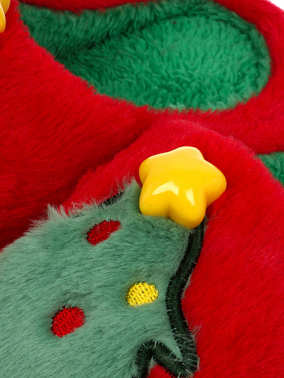 Тапки жен, красно-белые, р-р 40-41, Елка, A210382