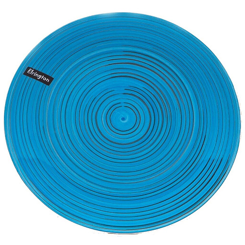 Тарелка обеденная, керамика, 27 см, круглая, Аэрография Морской Вечер, Elrington, 139-27012, голубая