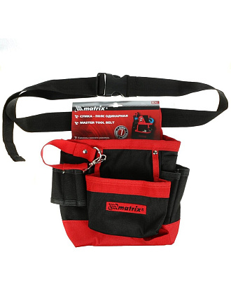 Сумка-пояс для инструментов, текстиль, Matrix, пластиковый замок, 7 карманов, 90241