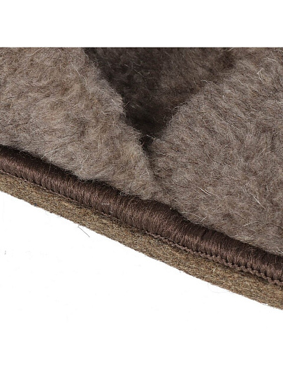 Тапки для мужчин, шерсть, серо-коричневые, р. 44-45, закрытые, ТМ004СК