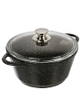 Кастрюля алюминий, антипригарное покрытие, 2 л, крышка стекло, Горница, Гранит, к2233аг - фото 5