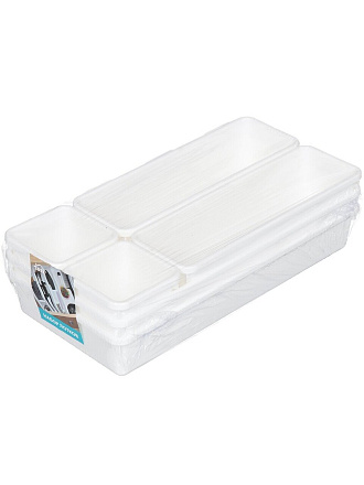 Набор лотков универсальный, №3, пластик, 46х31х5 см, белый, Idea, М 1619