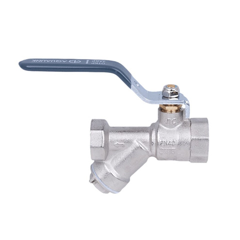 Кран для воды с фильтром 1/2", г-г, ручка, AquaLink