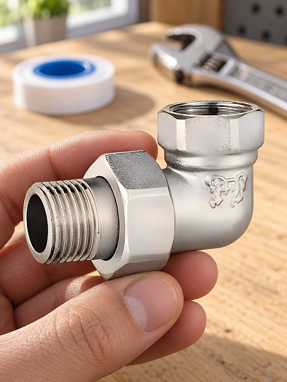 Американка 1", г-ш, латунь, угловая, ProFactor