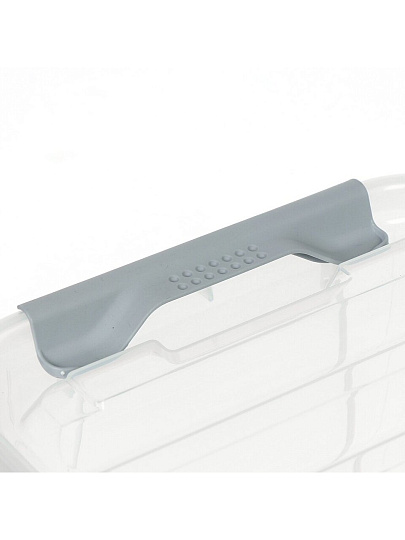 Ящик хозяйственный, 10 л, с крышкой, с защелками, Полимербыт, Профи Комфорт, 437900000