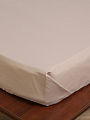 Простыня 1.5-спальная, 150 х 220 см, 100% хлопок, поплин, 110 г/м2, бежевая, Silvano - фото 3