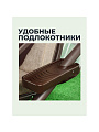 Качели садовые 3-местные, 227х130х170 см, 350 кг, Вена, раскладываются в кровать, с москитной сеткой, шоколад, подушка, A68С.614, металл - фото 2