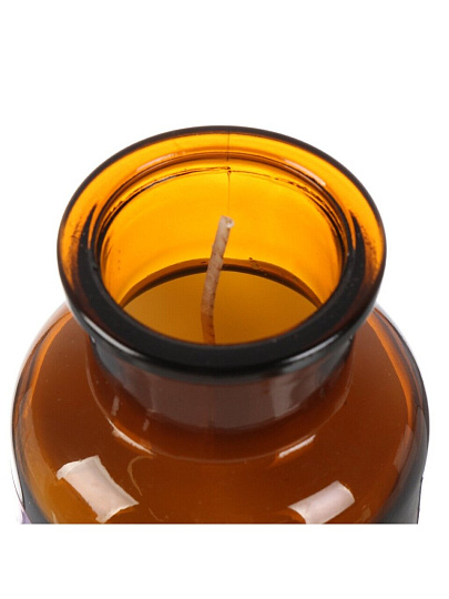 Свеча ароматизированная, 12.5х6.5 см, в бутылке, Аромат лаванды, воск, A030165