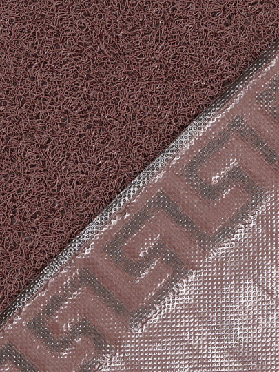 Коврик придверный, 60х90 см, прямоугольный, резина, коричневый, Spongy Меандр, Sunstep, 38-322