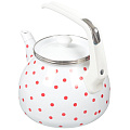 Чайник эмалированный Interos 6009 Горошек, 3 л - фото 4