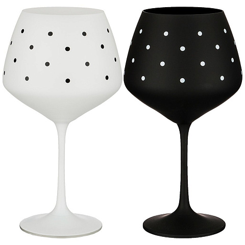 Набор бокалов для вина / коктейля из 2 штук "lovely dots" 650 мл. высота 20,5 см., 674-768
