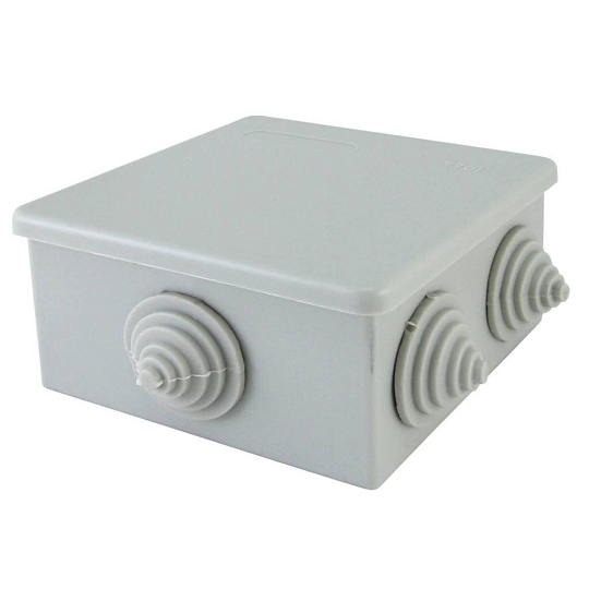 Коробка распаячная, открытая, 100х100х50 мм, TDM Electric, с крышкой, 6 входов, IP55, SQ1401-1255