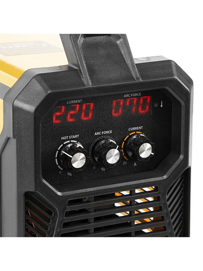 Сварочный аппарат инверторный, Denzel, DM-220 Standart, 4.5 кВт, 220 А, электрод, дуговой, ПВ 60 %