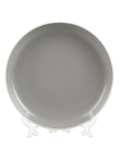 Сервиз столовый керамика, 16 предметов, на 4 персоны, B010859, светло-серый