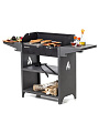 Мангал 1332х600х394х895 мм, 2 мм, гриль, складные полки, Gratar, Standart Grill, FSG2000