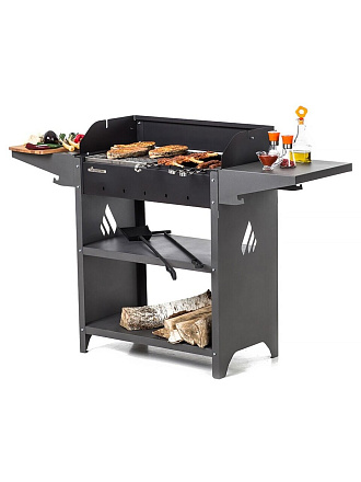 Мангал 1332х600х394х895 мм, 2 мм, гриль, складные полки, Gratar, Standart Grill, FSG2000