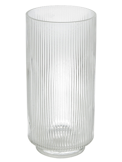 Ваза стекло, настольная, 25х12 см, Бамбук, Y4-11065, прозрачная