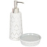 Набор для ванной 4 предмета, Звезда востока, стакан, подставка для зубных щеток, дозатор, мыльница, Y3-852 - фото 2
