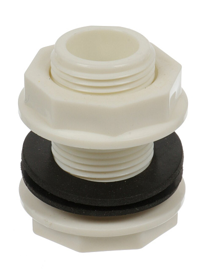 Врезка в емкость 3/4&quot;, пластик, переходник, СантехКреп, 4.5.1.31.