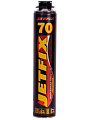 Пена монтажная Jetfix, 70, профессиональная, 70 л, 850 мл, всесезонная, 10039