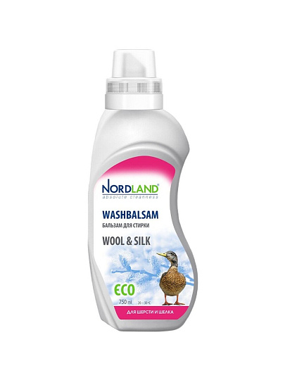 Бальзам для стирки Nordland, 0.75 л, для шерсти и шелка