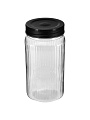 Банка пластик, 1.3 л, 9.5х9.5х19 см, с крышкой, с эмбоссингом, Бытпласт, Premium, 440200313, черная - фото 2