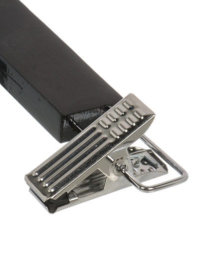 Вешалка для брюк и юбок, 34 см, дерево, с зажимами, черная, Марья Искусница