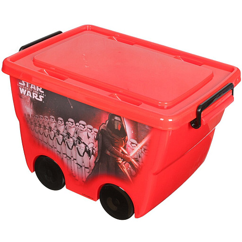 Ящик для игрушек пластик, 45.5х28.5х32.5 см, красный, Idea, Звездные войны, М 2550-З