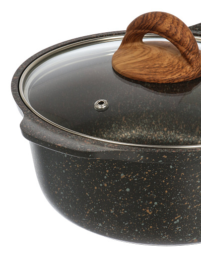 Кастрюля алюминий, антипригарное покрытие, 2 л, крышка стекло, Kukmara, Granit Ultra Induction original, кгои23а, индукция