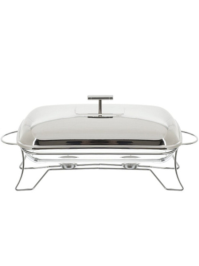 Мармит стекло, нержавеющая сталь, 3 л, 49х24х18 см, прямоугольный, Attribute, ABI020