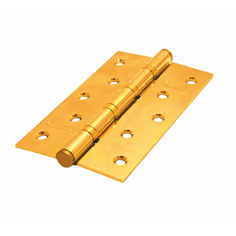 Петля врезная для деревянных дверей, Arsenal, 125x75x2.5 мм, универсальная, 4ВВ РВ, золото