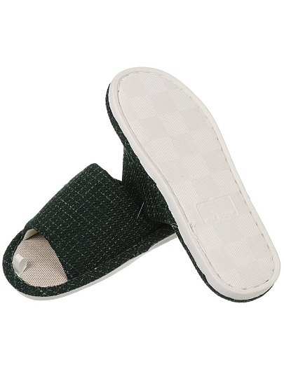 Тапки для женщин, изумрудные, р. 40-41, открытые, Клевер, A210169