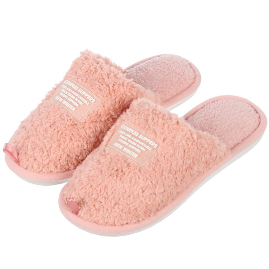 Тапки для женщин, розовые, р. 40-41, закрытые, мех, A210035